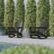 Flash Furniture Black Adirondack Rocking Chairs with Cupholder, 2PK 2-LE-HMP-1045-31-BK-GG - alternate 9
